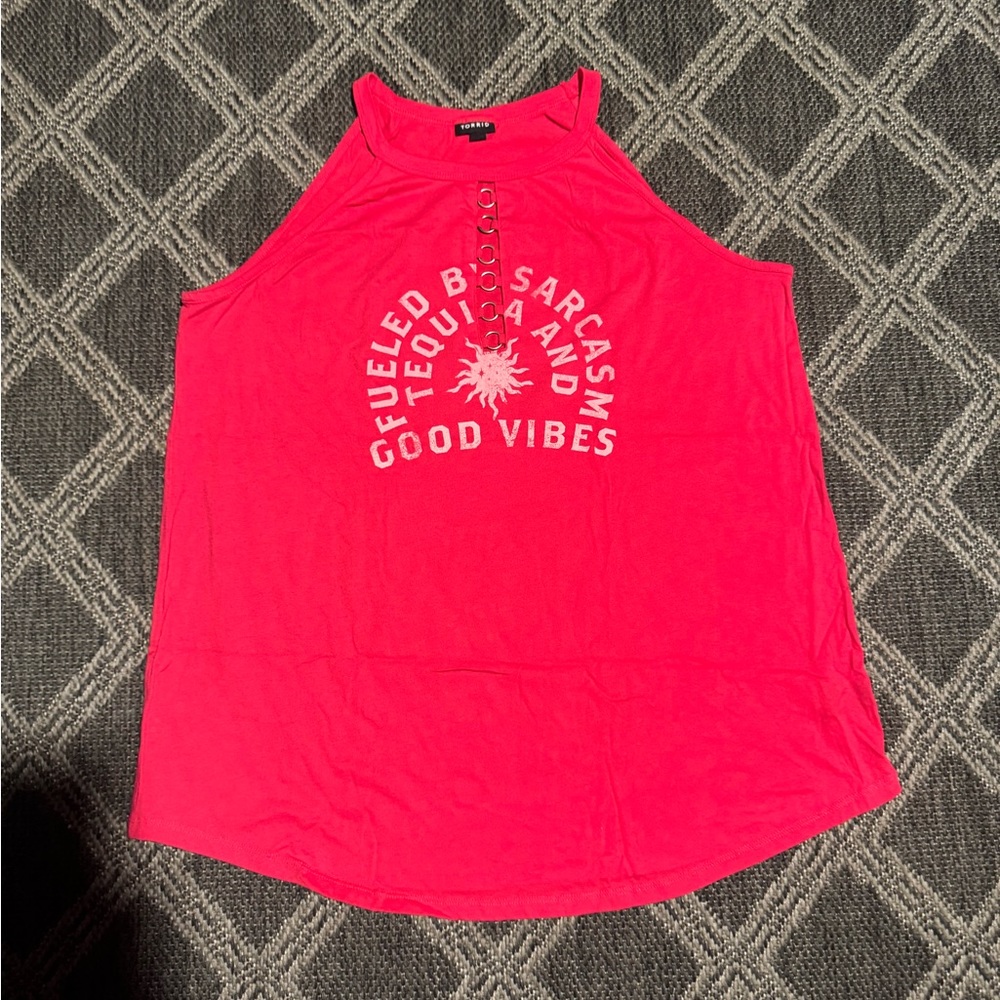 Torrid Pink Graphic Tank Top